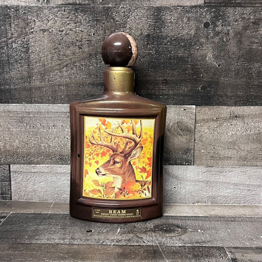 Vintage Jim Beam J Lockhart White Tailed Deer Whiskey Decanter 1983 750ml EMPTY